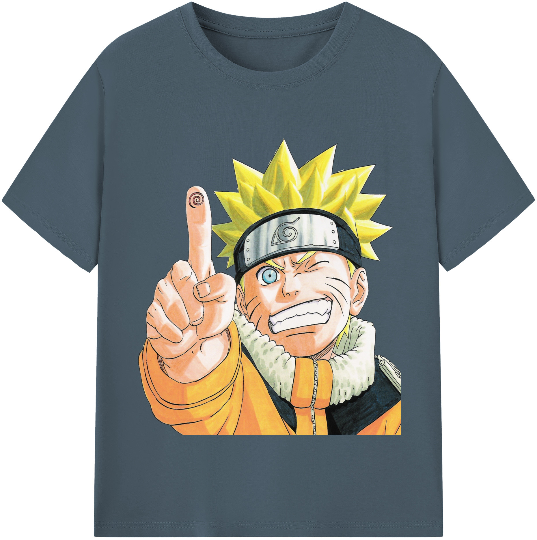 （画像用） NARUTO -ナルト- うずまき ナルト Uzumaki Naruto 綿100％半袖Tシャツ（フロントプリント）